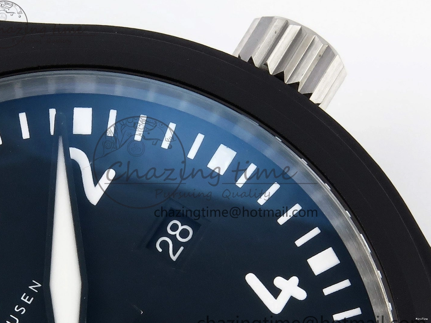 MIROTIME 0208 FreshLook Pilot’s Watch Top Gun Black Ceramic IW326901 ZF 1:1 Best Edition on Black Nylon Strap A 7026